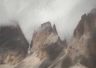 rocky mountain and cloudy