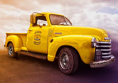 A digital edit of one of the huge American trucks taken ...