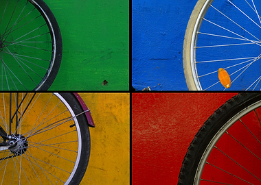 Bike Wheel Collage