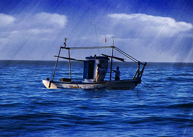 Fisherman out early in Southern Spain. By Clare Bevan P ...