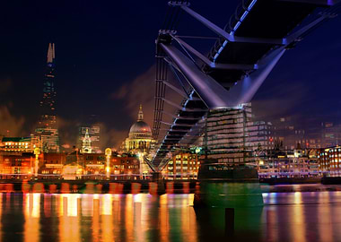 Unique compilation of the London City at night looking ...