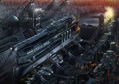 The capital space ship 'Omega Nova' from the company 'H ...