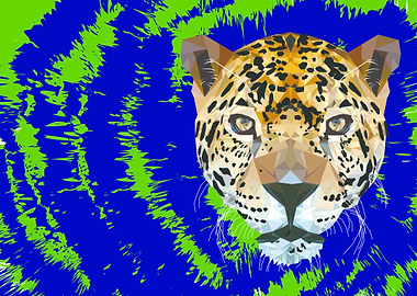 Took an image of a leopard and illustrated it using onl ...