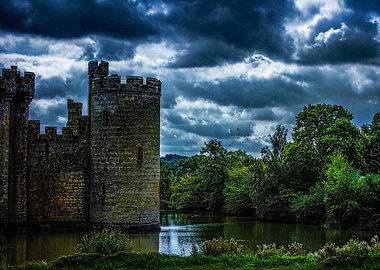 A View Across The Moat At Bodium Castle