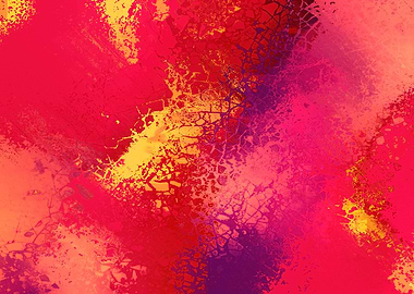 Abstract splash design in red.