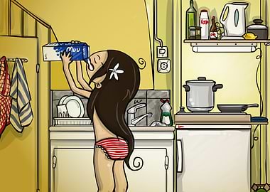 Milk: Gotta love prancing around in my knickers and dri ...