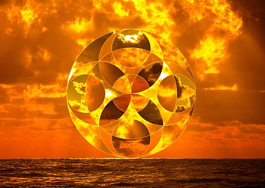 sacred geometry sunset