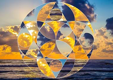sacred geometry sunset
