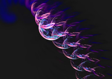 This artwork by Tracey Everington shows a pink, purple ...