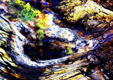 Waves crashing on the shores of a distant alien planet. ...