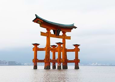 The Floating Gate, Otorii, of Miyajima, Japan.