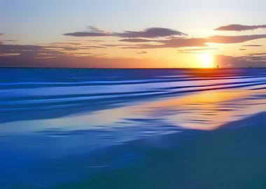 Sunset in the Irish sea fr