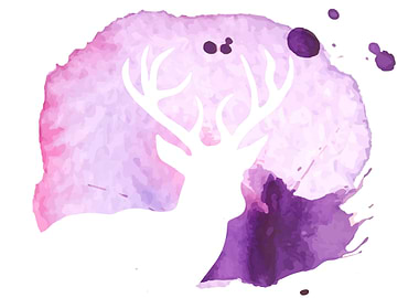 Watercolor Deer