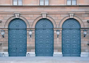 Doors on the wall. Munich. Germany.