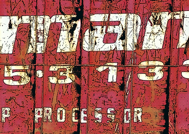 a pop art close-up of a very large dumpster.