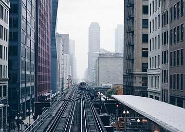 Looking south from Adams/Wabash CTA Station.