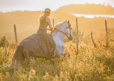 she rides into the Brazil sunset