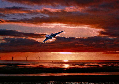 Avro Vulcan Bomber at suns