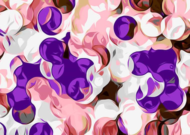 pink and purple circle pattern abstract background