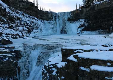 Crescent Falls in the rocky mountains