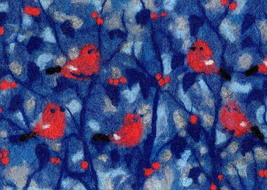 The Bullfinches, forest birds