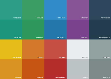 A flat UI colour palette for web designers