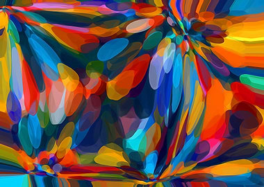 blue red orange yellow circle pattern abstract backgrou ...