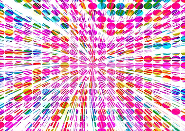 pink blue and yellow circle pattern abstract background ...