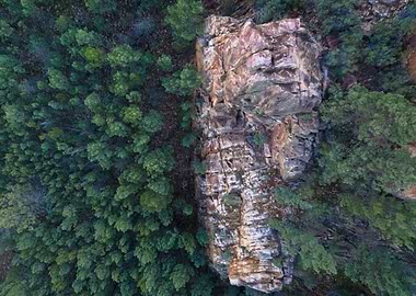 Top down photo of Warren Gorge, South Australia.