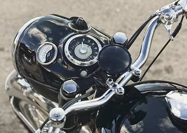 close up of a classic British bike