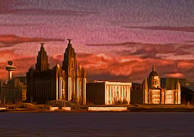 Liverpool Waterfront at Su