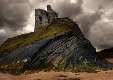 Castle ruins in western Ireland