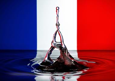 Eiffel drop whif France flag