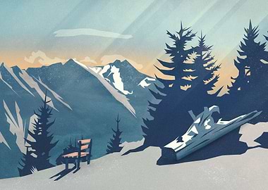 Mountain Sunrise | Digital Art, 2017