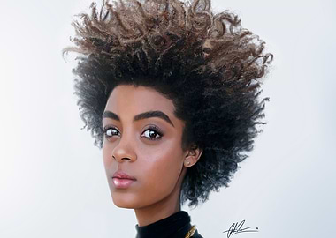 mujer afro de ojos que te explican de donde viene.