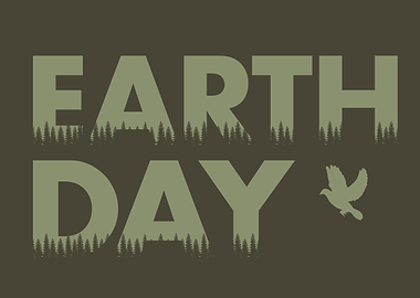 Earth Day Typographic design
