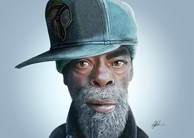 un señor del barrio con la mirada penetrante