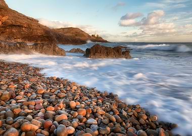 Calm on Bracelet Bay on the Gower peninsula in Swansea ...