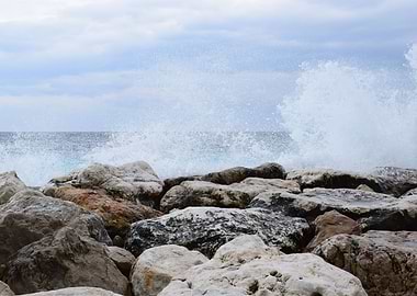 A rainy and windy day in Nice