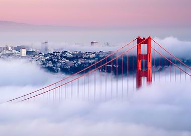 San Francisco Golden Gate Bridge Fog