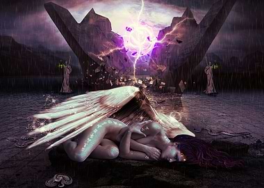 When Angels Cry a photo-manipulation I created using ph ...