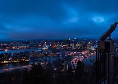 Oslo at dusk.