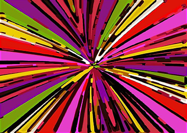 psychedelic geometric graffiti line pattern in pink pur ...