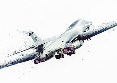 USAF B-1 Lancer Abstract Shatter image