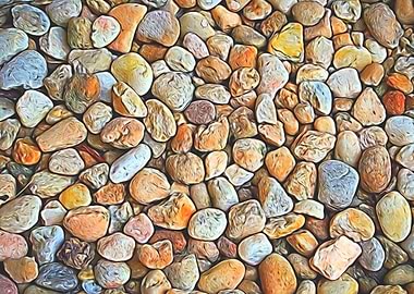 Abstract digital art rocks in neutral tones shades of b ...