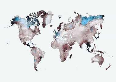 world map white blue
