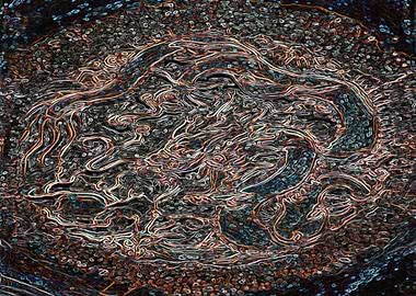 The Dragon Creates The Sun with glowing edges.