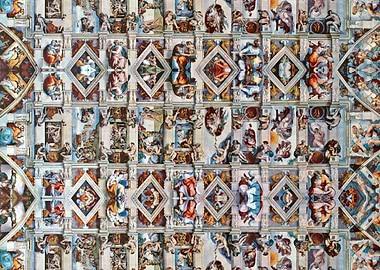 The ceiling of the Sistine Chapel - Reflected. Michae ...