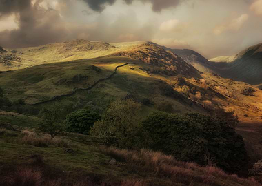 Scotland landscape at the sunset