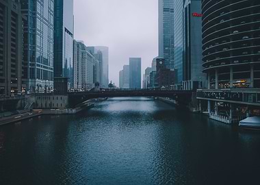 City bridge in Chicago